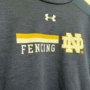 Under Armour Gray Notre Dame Fencing Tee